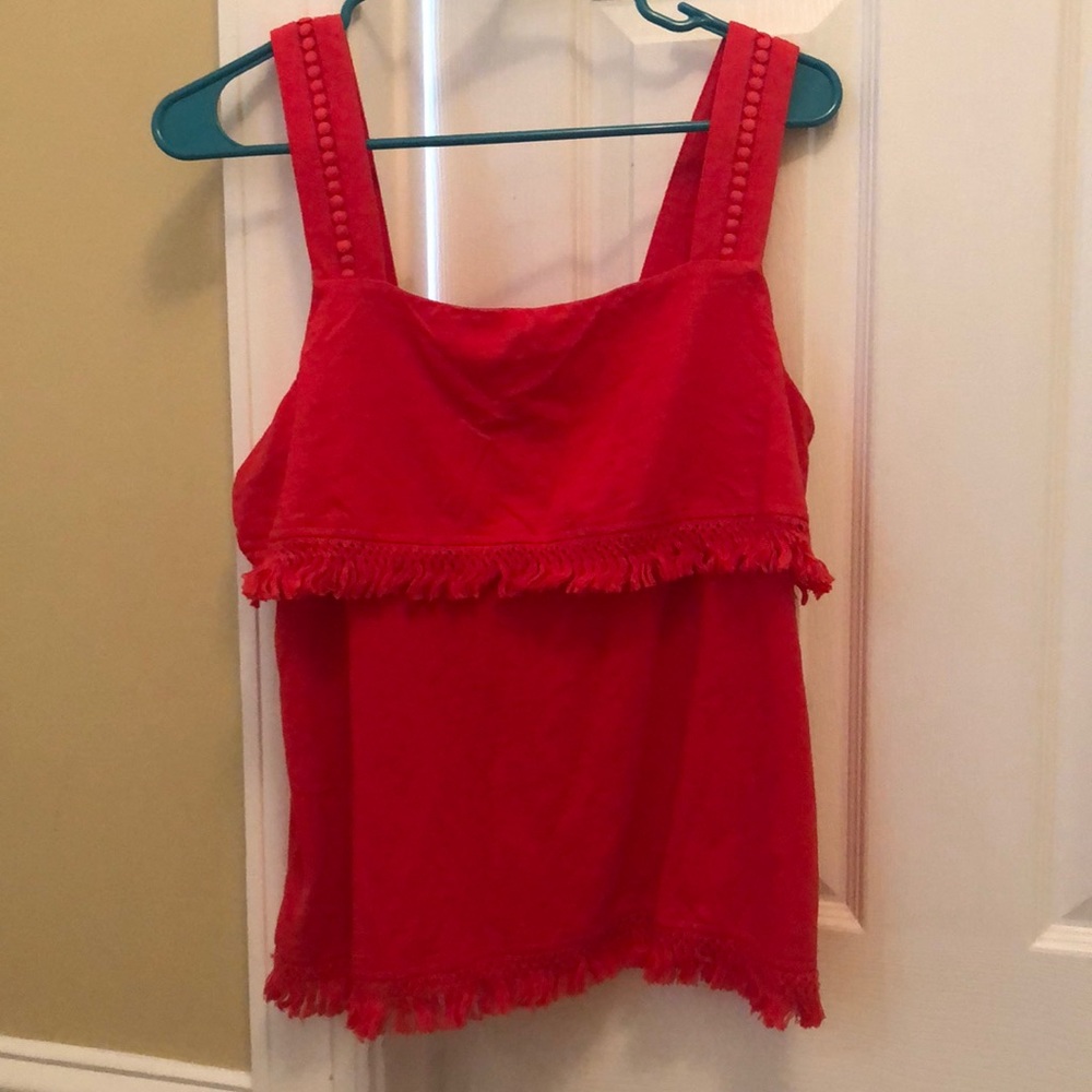 Red jcrew tank !!